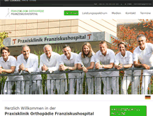 Tablet Screenshot of praxisklinikorthopaedie.de